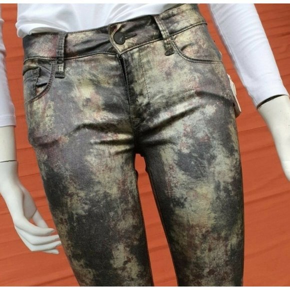 WOMENS Unisex MAVI Alexa Irridescent Skinny Jeans trousers Pant Size 8 Mid Rise - Picture 7 of 9